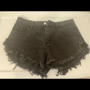 Shein black demon shorts